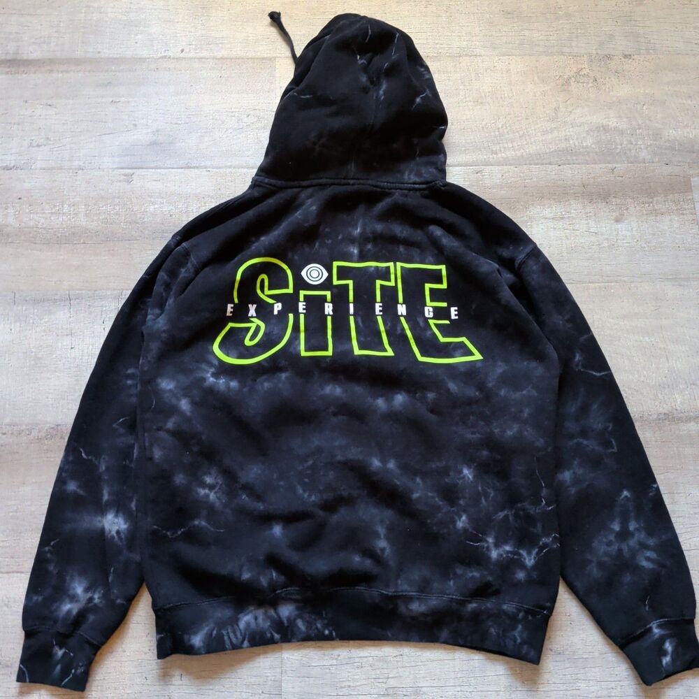 Insomniac Las Vegas EDC Site Experience Hoodie Mens Medium Black Tie Dye Graphic